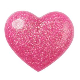 Crocs 3D Rózsaszín csillogó szív Jibbitz