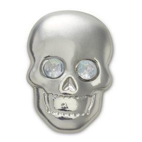 Crocs Csillogó ezüst koponya Jibbitz