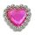 Crocs Rózsaszín szívgyöngy Jibbitz