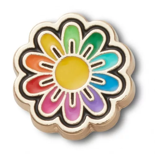 Crocs Arany szivárvány virág Jibbitz