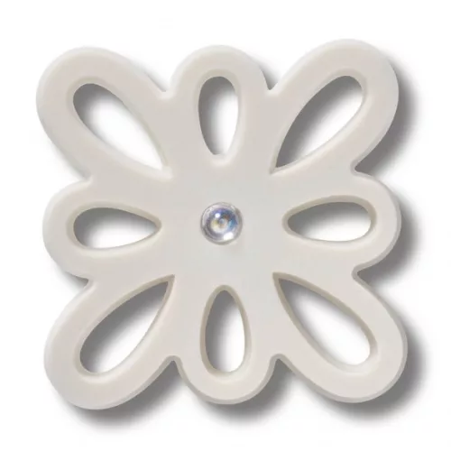 Crocs Kivágott fehér virág Jibbitz