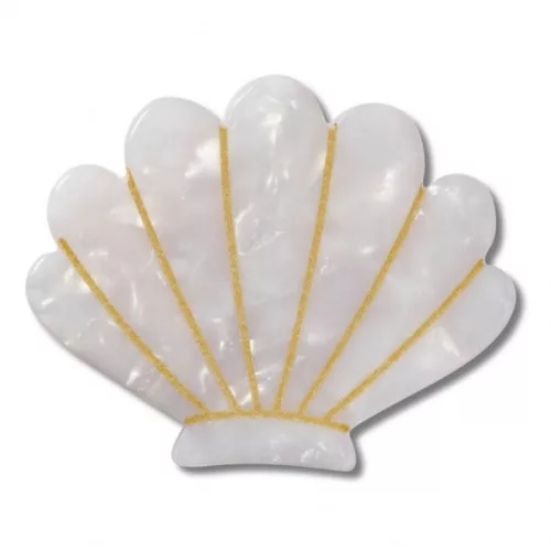 Crocs Fehér és arany kagyló Jibbitz