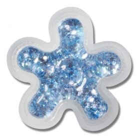 Crocs Kék csillámos virág Jibbitz