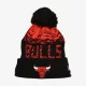 NEW ERA NBA CHICAGO BULLS SPORT KNIT CUFF BEANIE BLACK/RED
