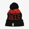 NEW ERA NBA CHICAGO BULLS SPORT KNIT CUFF BEANIE BLACK/RED
