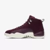 Air Jordan 12 Retro Shoe BORDEAUX/SAIL-METALLIC SILVER