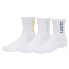 Under Armour UA 3-Maker 3pk Mid-Crew White