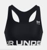 Under Armour HG Authentics Mid Branded Sport Bra Black / White XL