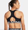 Under Armour HG Authentics Mid Branded Sport Bra Black / White XL