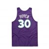 MITCHELL & NESS NBA REVERSIBLE MESH TANK TOP SCOTTIE PIPPEN #33/30 PURPLE/WHITE