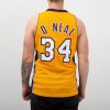 MITCHELL & NESS NBA LOS ANGELES LAKERS SHAQUILLE ONEAL #34 SWINGMAN JERSEY YELLOW