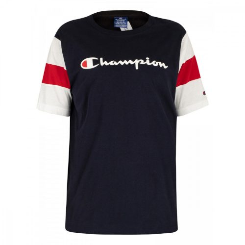 CHAMPION CREWNECK TEE  NAVY