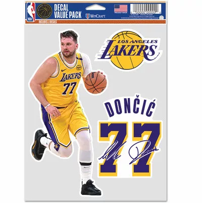 WinCraft - NBA Multi Use 3 Fan Pack Decal Luka Doncic Los Angeles Lakers MC