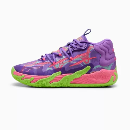 PUMA MB.03 LAMELO BALL "TOXIC" Purple Glimmer-Green Gecko