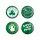 WinCraft NBA Boston Celtics Button 4 Pack Multicolor