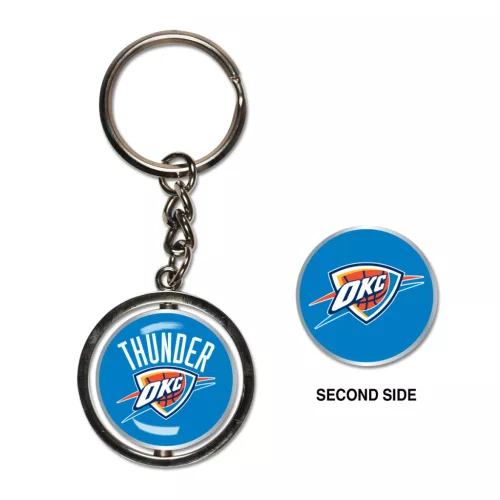 WinCraft NBA Oklahoma City Thunder Spinner Key Ring Multicolor