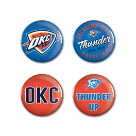 WinCraft NBA Oklahoma City Thunder Button 4 Pack Multicolor