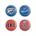 WinCraft NBA Oklahoma City Thunder Button 4 Pack Multicolor