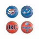 WinCraft NBA Oklahoma City Thunder Button 4 Pack Multicolor ONE
