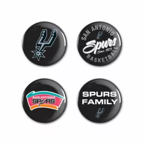 WinCraft NBA San Antonio Spurs Button 4 Pack Multicolor