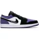 AIR JORDAN 1 LOW WHITE/BLACK-COURT PURPLE
