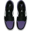 AIR JORDAN 1 LOW WHITE/BLACK-COURT PURPLE