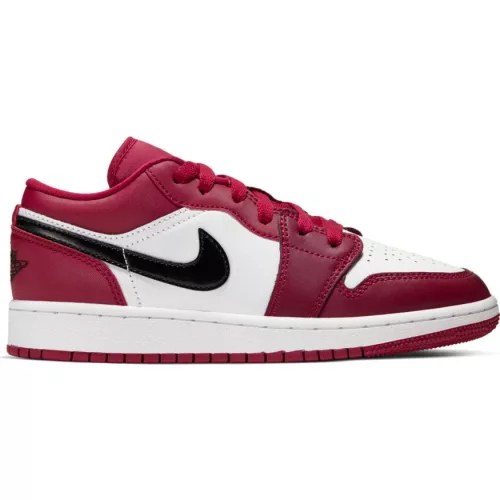 AIR JORDAN 1 LOW  NOBLE RED/BLACK-WHITE