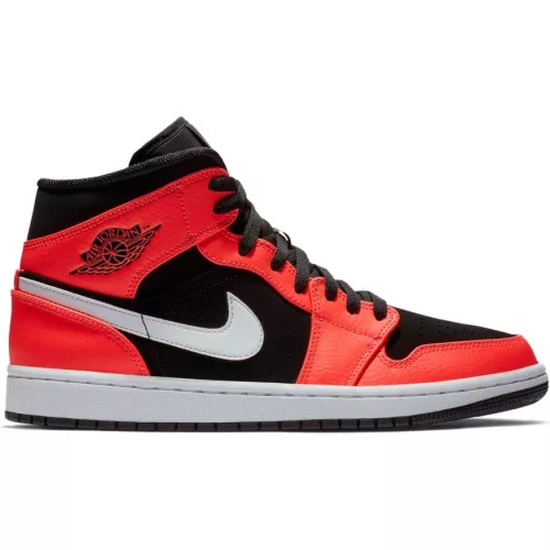 AIR JORDAN 1 MID BLACK/INFRARED WHITE