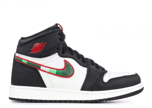 AIR JORDAN 1 RETRO HIGH OG (BG) BLACK/VARSITY RED-SAIL-UNIVERSITY BLUE