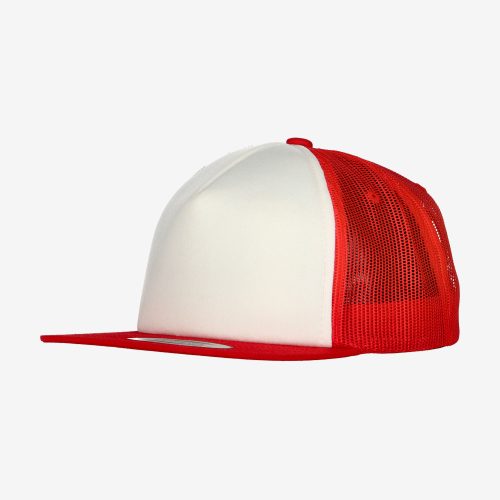 Flexfit Foam Trucker with White Front RED/WHITE/RED