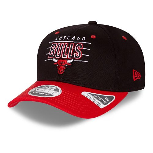 NEW ERA CHICAGO BULLS NBA TEAM 9FIFTY STRETCH SNAPBACK CAP BLACK/RED