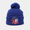 NEW ERA NBA '21 PHILADELPHIA 76ERS TIP OFF POM KNIT BEANIE ROYAL BLUE