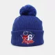 NEW ERA NBA '21 PHILADELPHIA 76ERS TIP OFF POM KNIT BEANIE ROYAL BLUE
