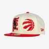 NEW ERA NBA TORONTO RAPTORS DRAFT 9FIFTY SNAPBACK CAP CREAM/RED