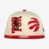 NEW ERA NBA TORONTO RAPTORS DRAFT 9FIFTY SNAPBACK CAP CREAM/RED