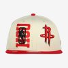 NEW ERA NBA HOUSTON ROCKETS DRAFT 9FIFTY SNAPBACK CAP CREAM/RED