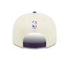 NEW ERA NBA LOS ANGELES LAKERS DRAFT 9FIFTY SNAPBACK CAP CREAM/PURPLE