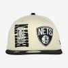 NEW ERA NBA BROOKLYN NETS DRAFT 9FIFTY SNAPBACK CAP CREAM/BLACK