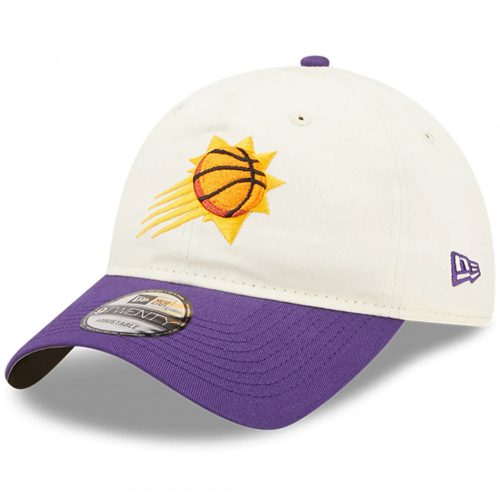 NEW ERA NBA PHOENIX SUNS DRAFT 9TWENTY STRAPBACK CAP CREAM/PURPLE