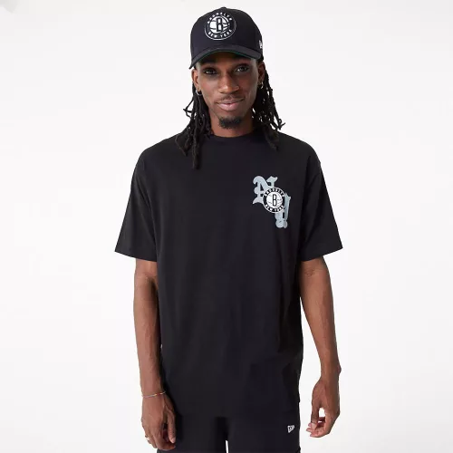 NEW ERA NBA TEAM GRPHC BP OS TEE BROOKLYN NETS BLACK S