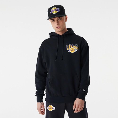 NEW ERA PULOVER SKYLINE GRAPHIC OS HOODY LOS ANGELES LAKERS BLACK