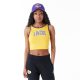 New Era NBA Team Wordmark Los Angeles Lakers Womens Crop Tank Top Yellow L