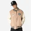 New Era NBA Brooklyn Nets Varsity College Jacket Beige XXL
