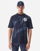 New Era MLB New York Yankees Script Graphic Oversized Tee Navy M