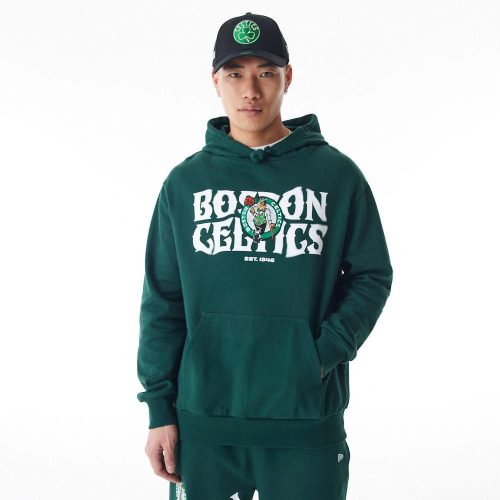 New Era NBA Boston Celtics Oversized Graphic Hoodie Green S