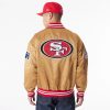 New Era NFL San Francisco 49Ers Satin Bomber Jacket Bronze / Scarlet XXL