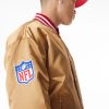 New Era NFL San Francisco 49Ers Satin Bomber Jacket Bronze / Scarlet XXL