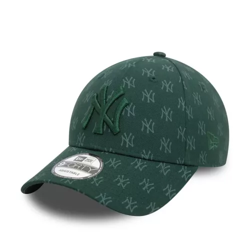 New Era MLB New York Yankees Team Monogram 9FORTY Adjustable Cap Dark Green ONE