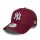 New Era 9FORTY New York Yankees League Essential E-Frame Cap Frosted Burgundy ONE