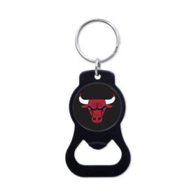   WinCraft - NBA Black Bottle Opener Key Ring - Chicago Bulls MC